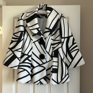 Stunning Abstract B Damee, Inc Black & White Jacket